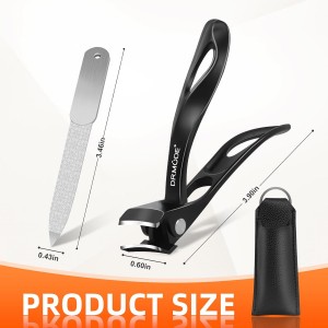 Ingrown Toenail Clippers, Edgy Nail Clipper for Thick Nails for Seniors, Slanted Nail Clippers for Men with Curved Blade, Heavy Duty Large Angled Fingernail Clipper with Wide Jaw