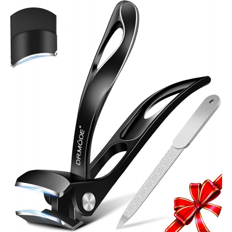 Ingrown Toenail Clippers, Edgy Nail Clipper for Thick Nails for Seniors, Slanted Nail Clippers for Men with Curved Blade, Heavy Duty Large Angled Fingernail Clipper with Wide Jaw