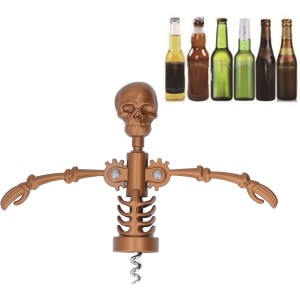 Wing Corkscrew Wine Opener, Skull Head C...