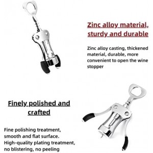Multifunction Wine Bottle Opener, Wing Corkscrew, Manual Heavy Duty, Portable