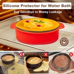 4 7 9 Inch Springform Pan Set of 3, Leakproof Cheesecake Pan with Protector, Nonstick Spring Form Pans for Cheesecake, Round Cake Pans Sets for Baking with Removable Bottom and 50Pcs Parchment Paper