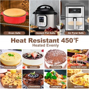 4 7 9 Inch Springform Pan Set of 3, Leakproof Cheesecake Pan with Protector, Nonstick Spring Form Pans for Cheesecake, Round Cake Pans Sets for Baking with Removable Bottom and 50Pcs Parchment Paper