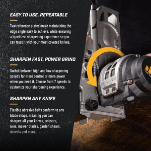 Work Sharp Ken Onion Edition Knife & Tool Sharpener Elite Mk2 - Complete Knife Sharpening System with Blade Grinding Attachment and extra belts