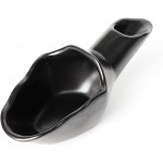 Coffee Bean Measuring Scoop with Funnel Coffee Bean Dosing Cup Ceramic Ground Coffee Spoon For Coffee Tea Sugar Flour (Black)