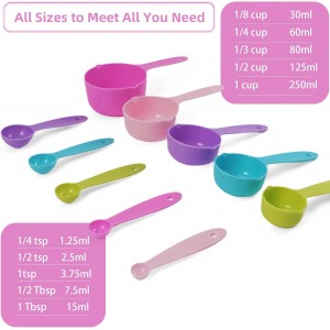 10PCS Measuring Spoons and Cups Set Stackable Nesting Cups Spoons for Cooking Baking Supplies, Kitchen Gadgets Essentials Tools
