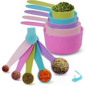 10PCS Measuring Spoons and Cups Set Stac...