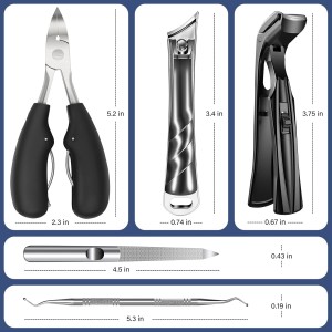 2026 Toenail Clippers for Thick Toenails for Seniors, Angled Head Large Toe Nail Clippers Set for Men, Heavy Duty Ingrown Toenail Clippers with Long Handle, Ultra Sharp Slanted Nail Cutter Wide Jaw