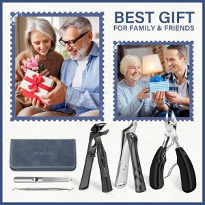 2026 Toenail Clippers for Thick Toenails for Seniors, Angled Head Large Toe Nail Clippers Set for Men, Heavy Duty Ingrown Toenail Clippers with Long Handle, Ultra Sharp Slanted Nail Cutter Wide Jaw