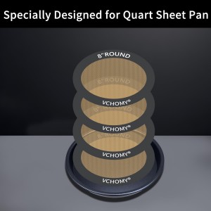 Silicone Baking Mats, Set of 4, Round dia 8 Inch, Non Stick, BPA Free, Baking Sheet Pan Liner for Cake,Pizza,Cookies,Macaron,Bread,Pastry,Toaster (Gray, Round-dia 8 inch)