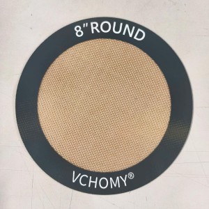 Silicone Baking Mats, Set of 4, Round dia 8 Inch, Non Stick, BPA Free, Baking Sheet Pan Liner for Cake,Pizza,Cookies,Macaron,Bread,Pastry,Toaster (Gray, Round-dia 8 inch)