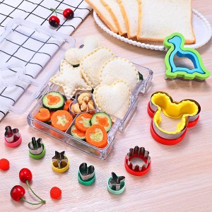 12 Pcs Sandwich Cutter and Sealer Set, Bread Decruster Pancake Maker DIY Cookie Cutters Vegetable Cutter Shapes for Kids, Ideal for School Lunch Boxes and Bento Boxes Boys Girls