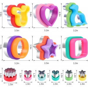 12 Pcs Sandwich Cutter and Sealer Set, Bread Decruster Pancake Maker DIY Cookie Cutters Vegetable Cutter Shapes for Kids, Ideal for School Lunch Boxes and Bento Boxes Boys Girls