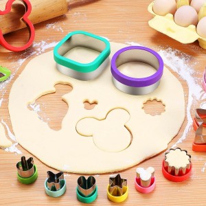 12 Pcs Sandwich Cutter and Sealer Set, Bread Decruster Pancake Maker DIY Cookie Cutters Vegetable Cutter Shapes for Kids, Ideal for School Lunch Boxes and Bento Boxes Boys Girls
