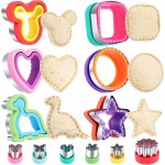 12 Pcs Sandwich Cutter and Sealer Set, Bread Decruster Pancake Maker DIY Cookie Cutters Vegetable Cutter Shapes for Kids, Ideal for School Lunch Boxes and Bento Boxes Boys Girls