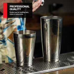 Boston Cocktail Shaker, Drink Mixing Set (18oz & 28oz) Weighted Stainless Steel Shaker Tins, Cocktail & Martini Mixed Drink Shakers, Essential & Professional Bar Tools For Bartending