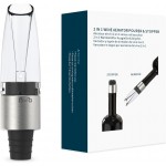 KITCHENDAO 2-in-1 Wine Aerator Pourer and Stopper, Premium Wine Air Aerator Pourer Decanter Spout Dispenser No Drip or Spill-Improve Taste and Bouquet Instantly- BPA Free-Dishwasher Safe - Black