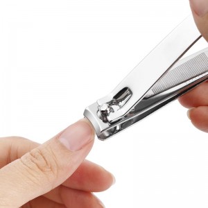 Large Nail Clippers 2-Pack, Sharp Stainless Steel Fingernail & Toenail Trimmers with Nail File, Manicure Kit Fingernail Tools for Men & Women, Black and Silver Color