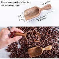 Wooden Scoop for Canisters 6PCS Acacia Wood Scoops for Jars Measuring Spoons for Ground Coffee Scoops Wooden Scoops Measuring Scoop for Seasoning Bath Salt Laundry Detergent Shovel-Multipurpose