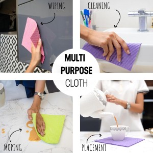 Aquasorb Swedish Dishcloths for Kitchen 10 Pack – Reusable Swedish Dish Cloths That Don't Smell, OEKO-TEX Certified Eco-Friendly Dish Cloths