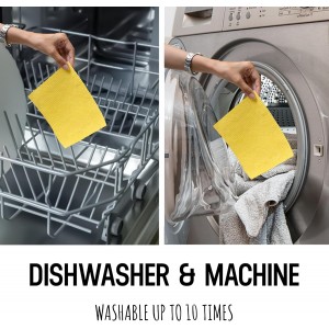 Aquasorb Swedish Dishcloths for Kitchen 10 Pack – Reusable Swedish Dish Cloths That Don't Smell, OEKO-TEX Certified Eco-Friendly Dish Cloths