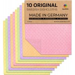 Aquasorb Swedish Dishcloths for Kitchen 10 Pack – Reusable Swedish Dish Cloths That Don't Smell, OEKO-TEX Certified Eco-Friendly Dish Cloths