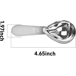 Septe Coffee Scoop set,2PCS Tablespoon Measuring spoon,Coffee Scoop for Ground Coffee(2TBSP(30ML*2))