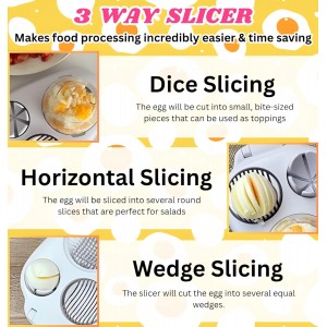 3 in 1 egg slicer for hard boiled eggs heavy duty - Handy Kitchen Dicer - Find Your Hidden Gift Inside The Box -Heavy Duty Stainless Steel Egg Cutter for soft food Strawberry, Mushroom