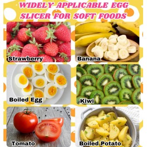 3 in 1 egg slicer for hard boiled eggs heavy duty - Handy Kitchen Dicer - Find Your Hidden Gift Inside The Box -Heavy Duty Stainless Steel Egg Cutter for soft food Strawberry, Mushroom