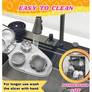 3 in 1 egg slicer for hard boiled eggs heavy duty - Handy Kitchen Dicer - Find Your Hidden Gift Inside The Box -Heavy Duty Stainless Steel Egg Cutter for soft food Strawberry, Mushroom