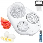 3 in 1 egg slicer for hard boiled eggs heavy duty - Handy Kitchen Dicer - Find Your Hidden Gift Inside The Box -Heavy Duty Stainless Steel Egg Cutter for soft food Strawberry, Mushroom