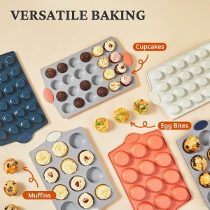 BRONYPRO 12-Cup Non Toxic Nonstick Ceramic Muffin Pan & Cupcake Tin, PFOA & PFOA Free, Heavy Duty Rust-Resistant Aluminized Steel, Oven Safe, Cream White