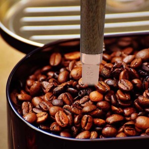 Hitefu 1 Teaspoon Coffee Scoop, Wooden Coffee Scoop with Long Handle, 5 ml Coffee Bean Scoop Measuring Spoon for Tea, Powder, Spices