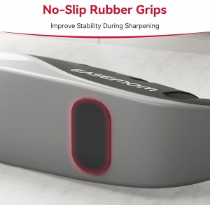 Kitchen Knife Sharpener, 5 Adjustable Sharpening Angle - Handheld Pocket Knife Sharpener, Ergonomic Design, with Coarse & Fine for Scissors, Professional Chef's Knives (BLACK)