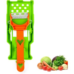Multifunctional Kitchenware Set, 3-in-1 Peeler Multifunctional Single Blade Peeler, Lemon Squeezer Potato Peeler, Multi Cutter and Julienne Set with Grating Plate Great for Fruit and Vegetable