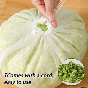 3PCS Organic Cotton Cheesecloth Bags - Reusable Straining Bags for Nut Milk, Soy Milk, Dumpling Fillings, and More