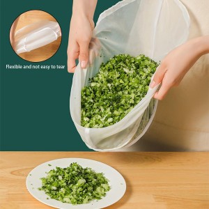 3PCS Organic Cotton Cheesecloth Bags - Reusable Straining Bags for Nut Milk, Soy Milk, Dumpling Fillings, and More