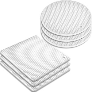 homEdge Silicone Square Trivets Mat, 6 P...