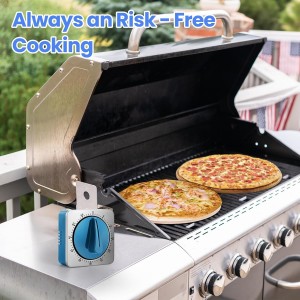 Kitchen Timers for Cooking, Chef Cooking Timer Clock with Loud Alarm,100% Mechanical Desk Timer - No Batteries Required -Magnetic Back, Exquisite Stainless Steel Body -Countdown Reminder Magnetic-Blue