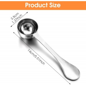 Stainless Steel Coffee Scoop 1 TBSP (15ml) - Heavy Duty Measuring Spoon for Ground Coffee, Tea, Baking, Espresso - Dishwasher Safe & Multifunctional Kitchen Tool