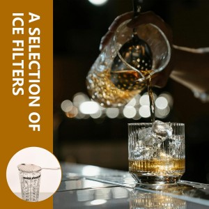 2 Pieces Julep Strainers Bar Strainer Cocktail Strainer Stainless Steel Cocktail Strainer Spoon for Cocktail Drinks Home or Commercial Bar Use