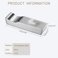 uxcell 4pcs 304 Stainless Steel Chopstick Rest, Multipurpose Chopstick Stand Holder Knife Rest for Countertop Holding Chopstick Spoon Forks Knife Tabletop Decoration, Silver