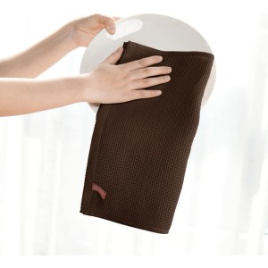 Artoid Mode 100% Cotton Dark Coffee Waffle Weave Kitchen Dish Cloths, 12x12 Inch Ultra Soft Absorbent Quick Drying Kitchen Dish Towels Set of 6