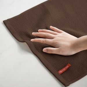 Artoid Mode 100% Cotton Dark Coffee Waffle Weave Kitchen Dish Cloths, 12x12 Inch Ultra Soft Absorbent Quick Drying Kitchen Dish Towels Set of 6