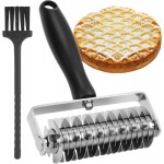 Pastry Lattice Roller Cutter, Premium Stainless Steel Lattice Dough Cutter, Professional Pastry Cutting Tool for Beef Wellington Pie Bread Cookie Pizza
