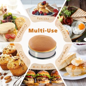 Crumpet Rings 6Pcs, 3.15