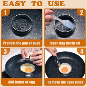 Crumpet Rings 6Pcs, 3.15