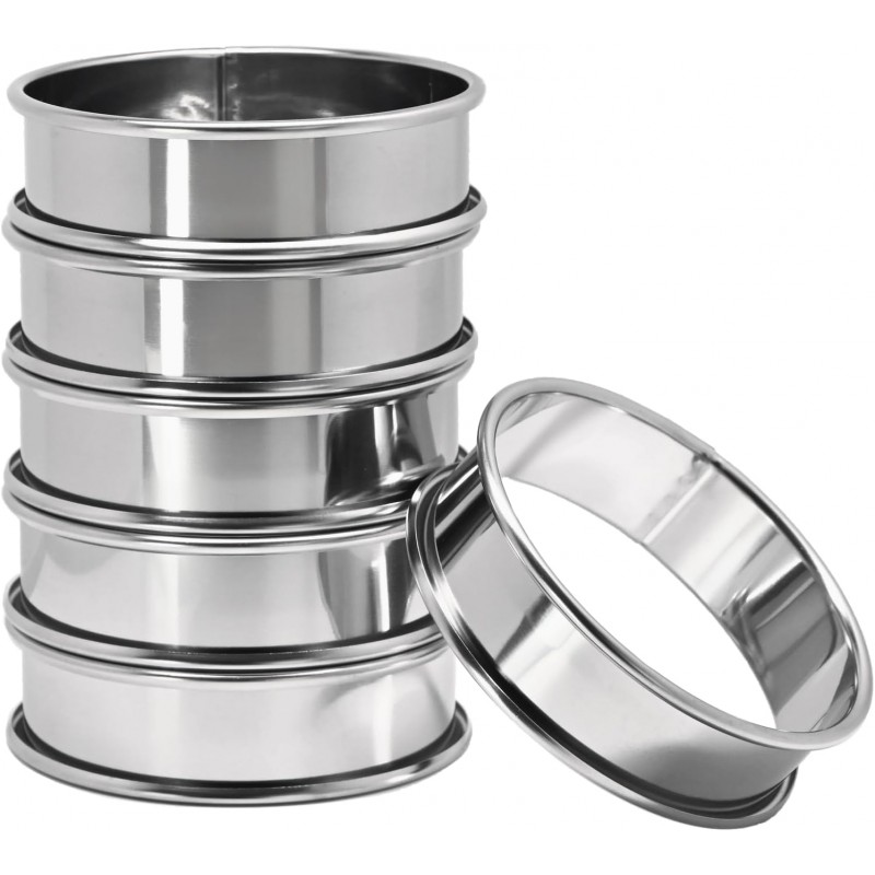 Crumpet Rings 6Pcs, 3.15