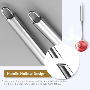 Stainless Steel Kitchen Utensils Set, 6 PCS Metal Cooking Utensils Set, Heat Resistant Cooking Spatula Spoon Set with Turners, Serving Spoon, Ladle, Skimmer, Pasta Server