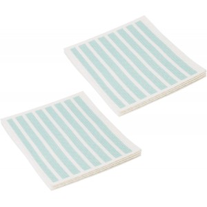 Martha Stewart Swedish Kitchen Absorbent Sponge Dish Cloths, Teal Stripes, 8 Count