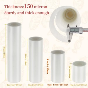 Cake Collar, Transparent Cake Rolls, Clear Cake Strips, DIY Acetate Sheet, Surrounding Edge for Baking Decorate, Chocolate Mousse Cake Elegant Cake Wrapping 4X394 inch